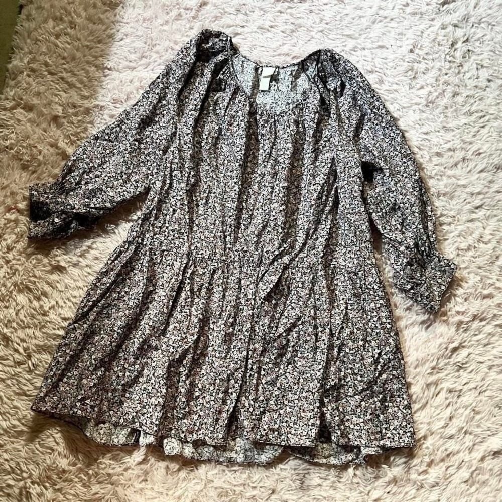 Cottage Core Prairie Peasant Floral Whimsical Goblin Mushroom Core Dress Women M
